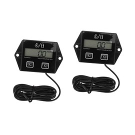 Vaguelly 2pcs Digital Hour for Motorcycle Inductive Tachometer Timer Engine Accessory for Accurate Tracking and Vehicle Life Monitoring