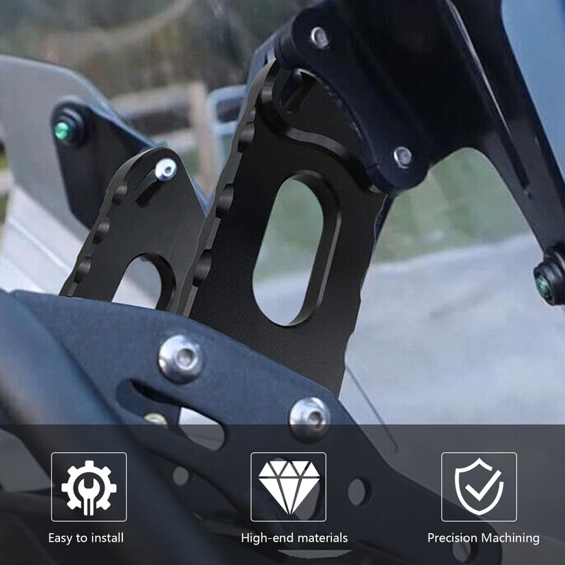 PACEWALKER CNC Adjuster Windshield Risers for Kawasaki KLR650 2022 2023