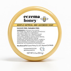 ECZEMA HONEY Jabón suave de avena y lavanda - Gel de ducha natural para pieles con eccemas - Jabón suave de uso diario para pieles secas, con picazón