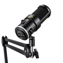 Deity Microphones VO-7U Dynamic Supercardioid USB Streamer Microphone with Boom Arm, Black