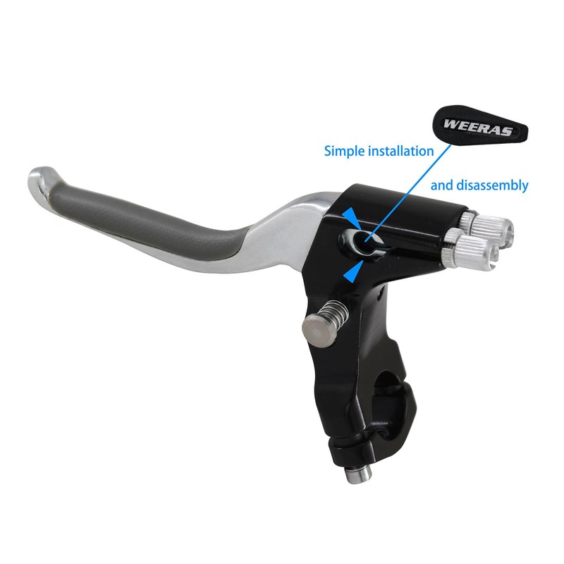 WEERAS Synchronous Brake Lever Black/Chrome for Double Bicycle Brake Cables