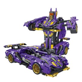 ODIPON Car Building Blocks Toys for Kids Adult 2 in 1 Transform into Robot Building Kit Pull Back Sports Race Cool Car Technical Model Set for Boys Girls Age 6+ (714 Pieces)