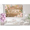 LYRYGS 7X5ft Baby Shower Backdrop Rustic Girls Baby Shower Photography