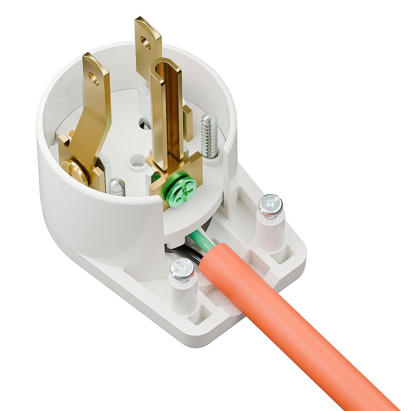 Plugrand 12-Direction Adjustable Nema 5-15P Right Angle AC Plug -