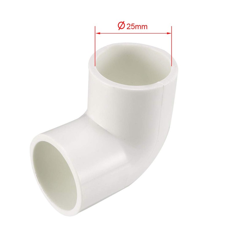 sourcing map 25mm Slip 90 Degree PVC Pipe Fitting Elbow