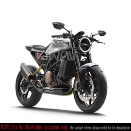 KiWAV Aftermarket Mirrors Rear View Blackline Black Convex Adjustable Universal 10mm 8mm Motorcycles Chopper Bobber Cafe Racer Grom Scooters E-bike E-Scooter ATV Quad Custom Project Sold as 1 Pair