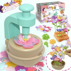Kit De Juguetes De Ramo De Flores De Tela Para Niños,Kit De Manualidades Educativo Para Manualidades,Juguetes De Artes Para Niñas,Regalos Creativos De Cumpleaños. (Verde—Juego de ramo de tela)