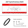 Generic GT2 Timing Belt, 6mm Closed Loop Rubber Belt, Length