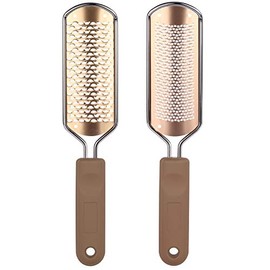 2 limas de pedicura para quitar callos de pies, raspador de pies de metal colosal y lima fina para pies mojados y secos, elimina la piel dura