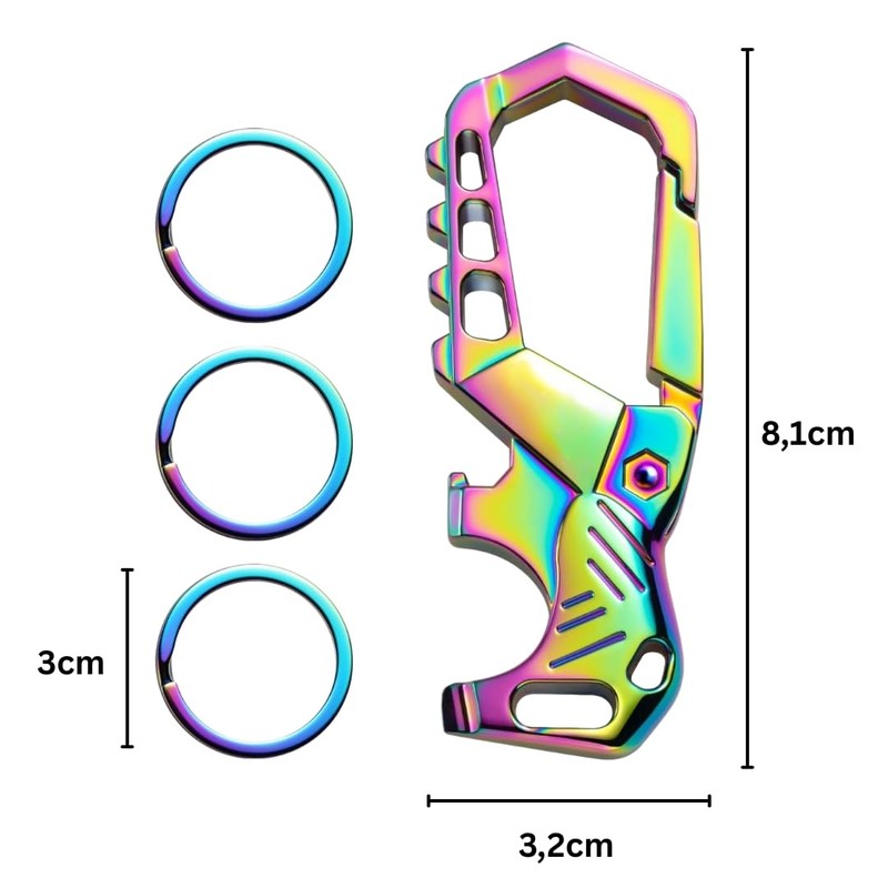 KEYSPACE Keyring Carabiner with Bottle Opener – Key Release with