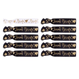 Bracelets in Bride Accessory and Decoration, Stag Party, Soft High Quality, Bracelet Set for Women, Party Accessories, Wedding, Bachelorette, Bridal Shower, Party Decor (1 White + 9 Black)