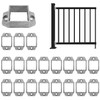 20 Pack 2'' x 2'' Aluminum Post Bracket, Wall Mount