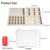 Jewelry Drawer Inserts for Drawers, Velvet Jewelry Storage Tray, Stackable