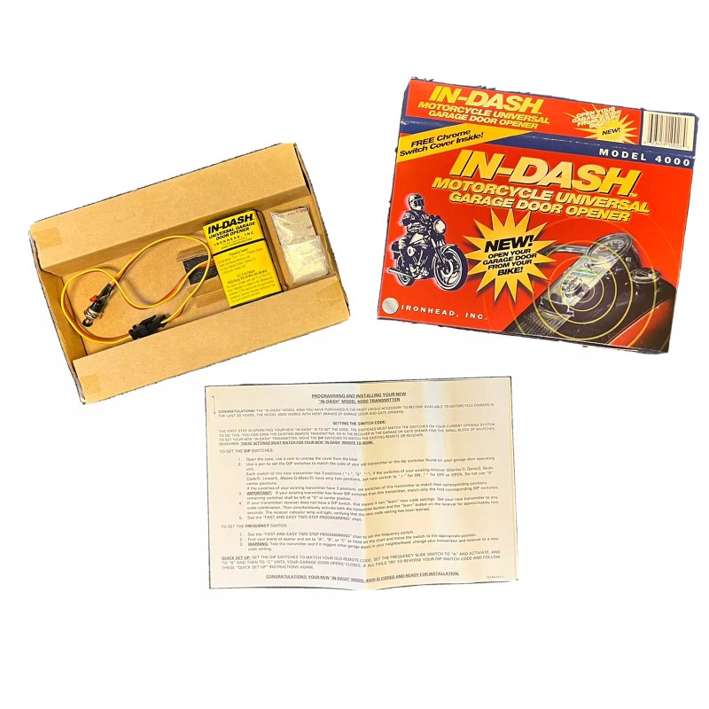 Ironhead, Inc. IN-DASH MOTORCYCLE Universal Garage Door Opener Model 4000