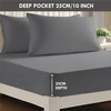 Apex Furnishings Fitted Sheet Single, Charcoal - Brushed Microfiber Plain