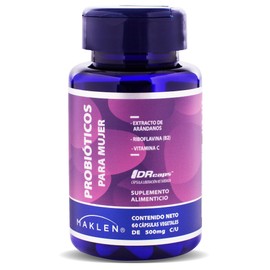 PROBIOTICOS FEM - Maklen Probióticos para la Mujer con Extracto de Arándanos, Vitamina C y Vitamina B2 - Formula Certificada - Bienestar de la Flora  