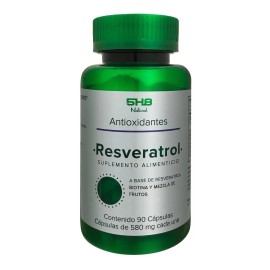 5h8 Resveratrol 90 Cáps Con 250 Mgs Frutos Rojos Con Biotina Sabor Sin sabor