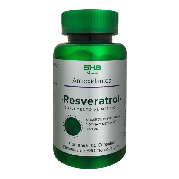 5h8 Resveratrol 90 Cáps Con 250 Mgs Frutos Rojos Con