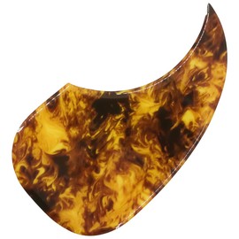 Domofa Acoustic Guitar Pickguard Thick Pick Guard for Most Martin Style Guitar (Clear Amber)