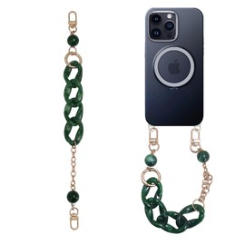 CLARKCAS Phone Lanyards Wrist Strap,Metal Acrylic Hook Wristlet Bracelets Phone Wristlet Strap Decoration Gifts