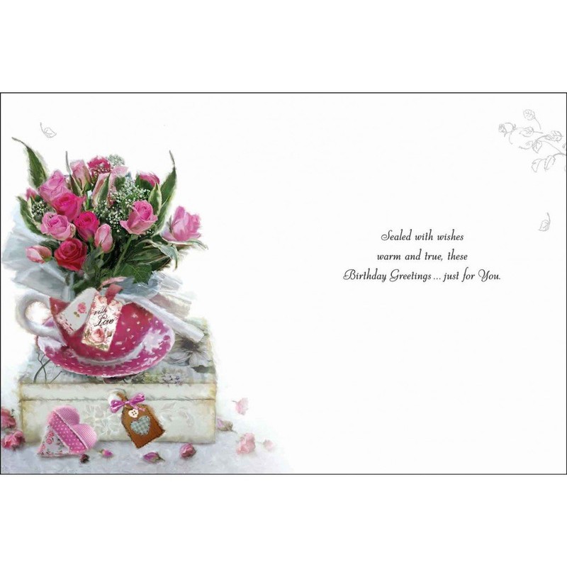 Jonny Javelin Flowers Birthday Wishes Card