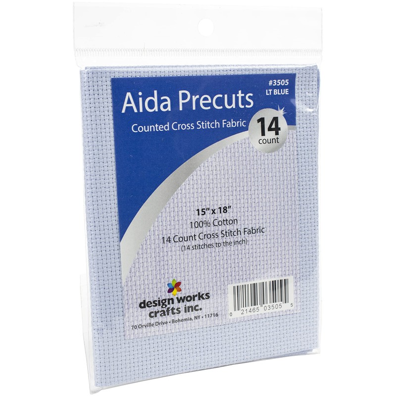 Design Works Crafts 14 Counted Cross Stitch-Light Pre-Cut Aida Fabric,