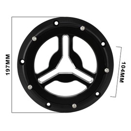 USTPO Motorcycle Derby Cover 5 Hole Engine Protector Timing Timer Cover Transparent for Touring Electra Glide FLHR Road King Dyna Softail Heritage 1999-2015