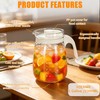 Glass Pitcher with Lid,77Oz Glass Water Pitcher,Heat Resistant Tea Pitcher