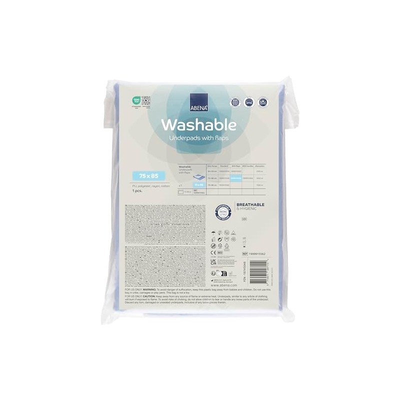 Abena Washable Incontinence Bed Pads with Flaps | 1 Bed