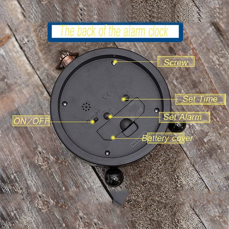 SWHONG Rural Mantle Clock Metal Clock Home Decoration Mantle clock