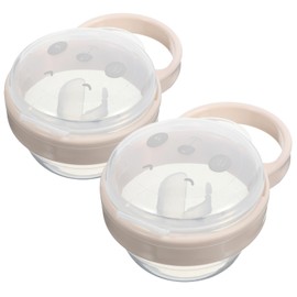 Totority 2pcs Cute Pacifier Holder Case Portable Travel Pacifier Container for Protected for Strollers Bags Convenient Accessory