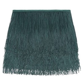 AWAYTR 10 Yards Sewing Fringe Trim - 6in Wide Tassel for DIY Craft Clothing and Dress Decoration (Dark Green, 6 Inches Wide)