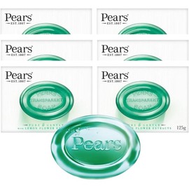 Pears Lemon Flower Extracts Green Soap Bars 125g – Pack of 6