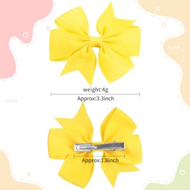 OAOLEER Hair Bows, 80Pcs 3 Inch Grosgrain Ribbon Pinwheel Hair Clips for Girls Kids, DIY Letter Printed Accessories