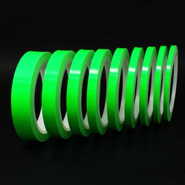 Finest Folia Decorative Shiny Strips for Car, Motorcycle, Boat, Model Making, Silver, Chrome, 10 Metres, neon green