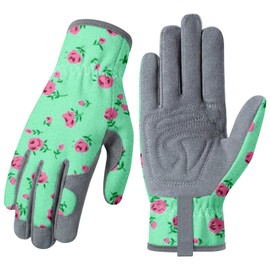 Baidast Gardening Gloves for Women, Breathable Leather Garden Gloves with Grip, Thorn Proof Working Gloves for Digging, Planting, Pruning