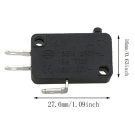 KW7-0 Contact Switches ZZHXSM 2pcs Microwave Push Button 1NO 1NC Contact Micro Switches Normally Open Close Limit Switch KW7-0 Micro Switch