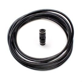 SRJQXH Air Hose 8 mm Outer x 5 mm Inside, 5 m Black Compressed Air Hose with 8 mm Pneumatic Connector, Pneumatic Hose is Suitable for Pneumatic Devices and Air Compressor