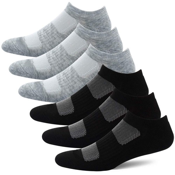 BERING Women's Athletic Low Ankle Cushioned Running Socks (6 Pairs)