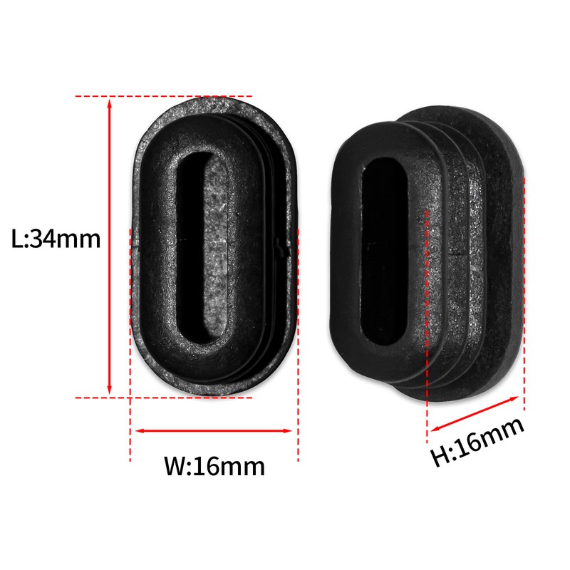 Flyshop 16 x 34 mm, 5/8" x 1-11/32" OD Black