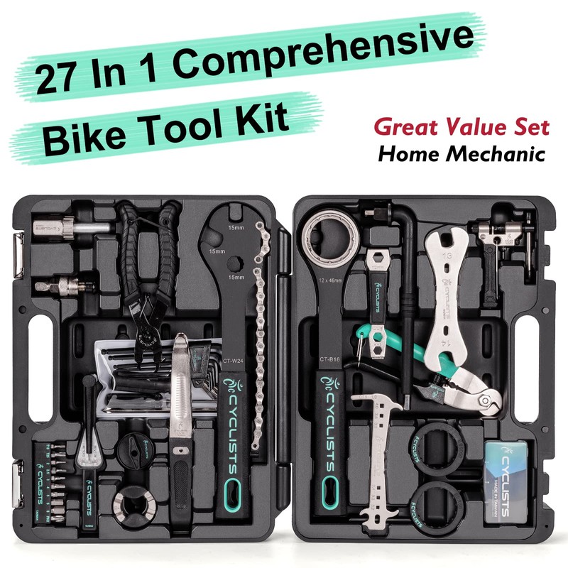 27 Piece Bike Tool Kit - Bike Tools Maintenance Repair