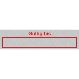 VOID Security Labels "Valid Un" on Roll 80 x 20 mm Red, red/silver