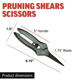 Piranha Pruner Trimming Scissors Garden Shears, Plant Trimmers, Gardening Hand Tools, Straight Fluorine Coated Blade