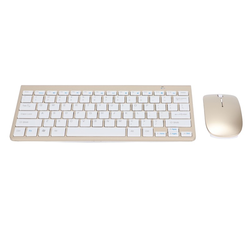 Keyboard Mouse Combo Wireless 2.4G USB Ultraslim Portable Ergonomic Wearproof