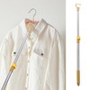 Zerodeko Retractable Clothes Drying Rod, Adjustable Wardrobe Hook Rod, Metal