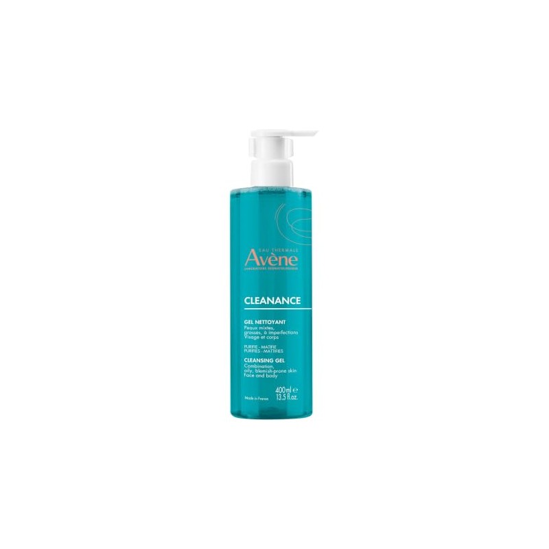 Avène Cleanance, Gel Limpiador para Piel Grasa, 400ml
