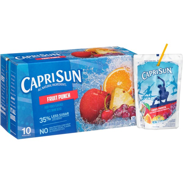 Capri Sun Fruit Punch Ready-to-Drink Juice (40 Pouches, 4 Boxes