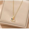 Rainbow 18k Gold Plated Rainbow Necklace & Pendant Minimalistic Gold