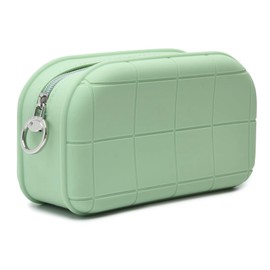 LuBanOne Silicone Makeup Bag Travel Cosmetic Bag Stuff Bag Makeup Pouch Cute Makeup Organizer Versatile Zipper Pouch for Women (Green)