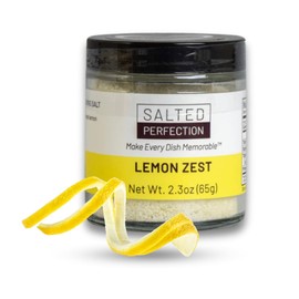 Lemon Zest Finishing Salt Flakes - Fine Salt Flakes - Natural Coarse Rimming Sea Salt - 2.5 Ounce